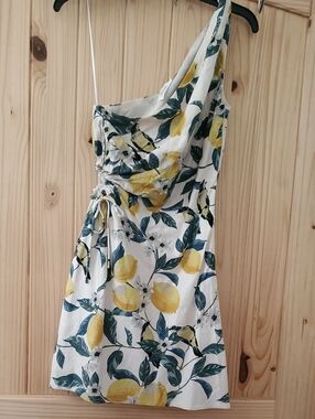 Nwt Boutique Lemon Linen Dress